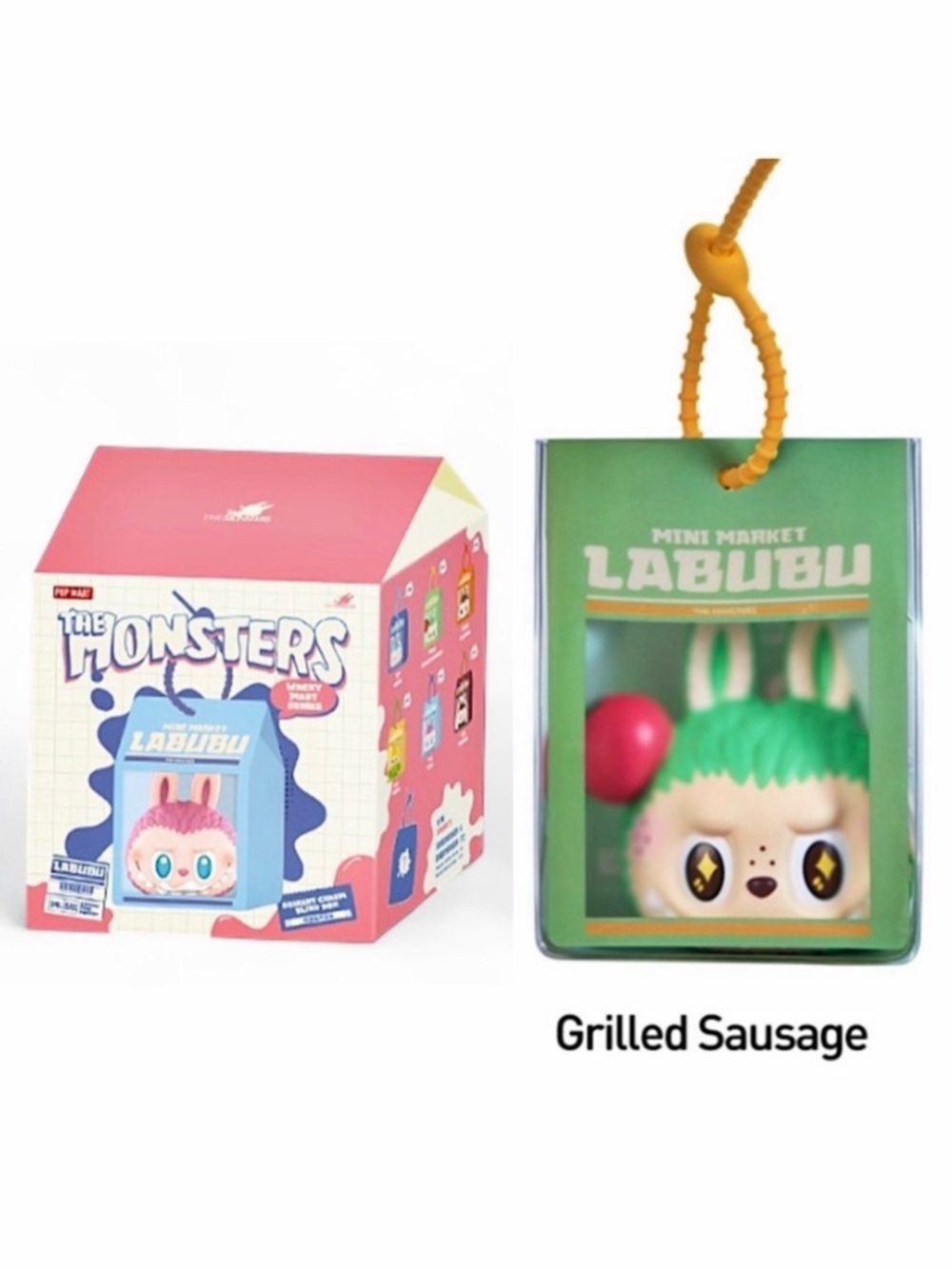 Pop Mart Wacky Mart Series - Labubu Pinch Pendant Blind Box - Grilled Sausage